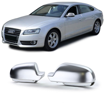 Copertura Specchietti Argento Opaco per Audi A3 8P A4 8K B8 A5 8T (2009-2015)