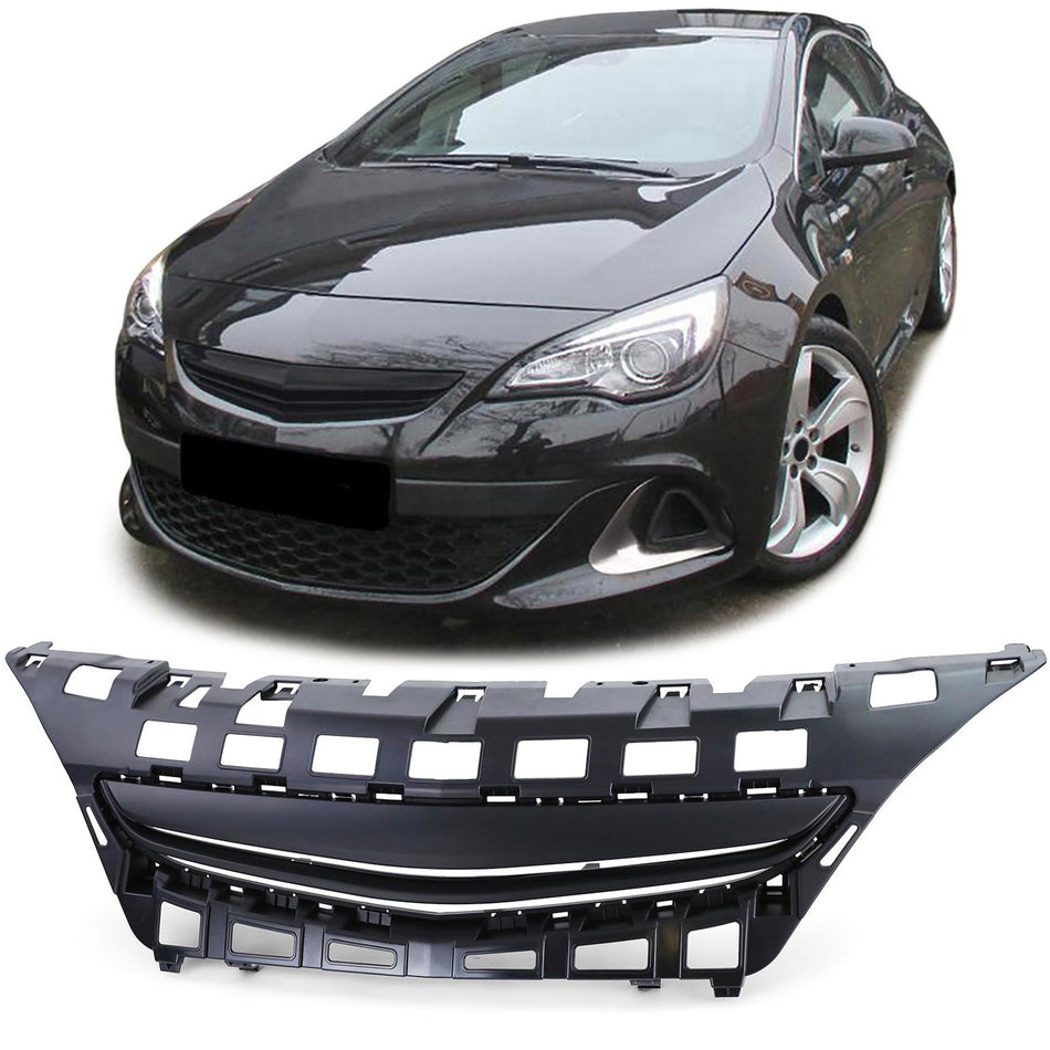 Griglia Anteriore Nera Senza Emblema per Opel Astra J GTC 12-18