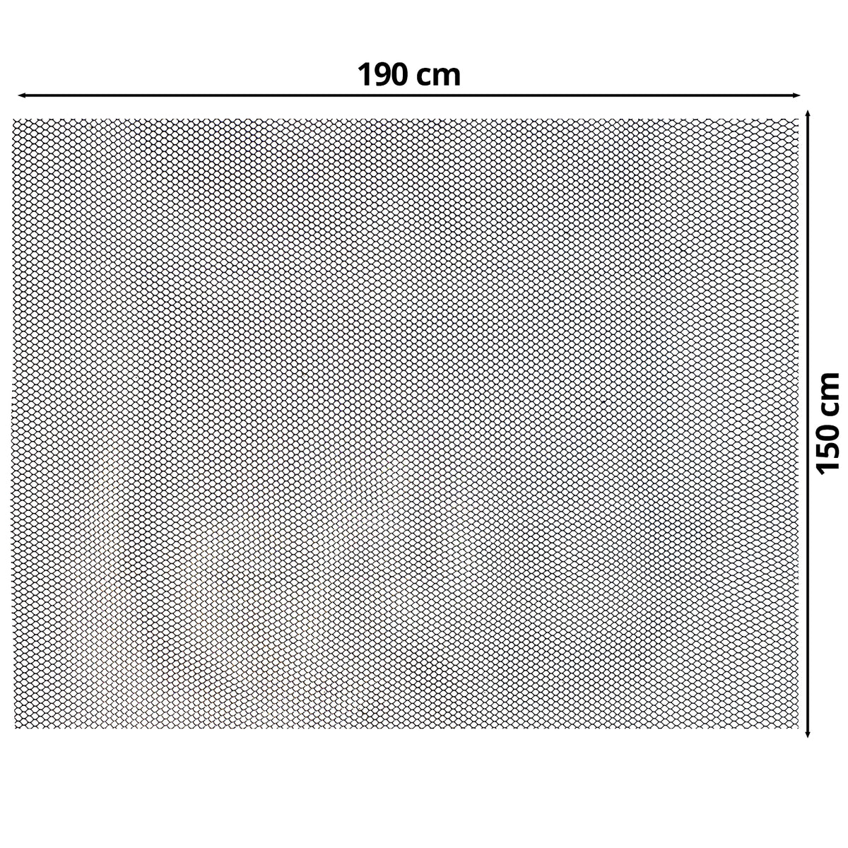Rete Anti Furetto Nera XL 190x150 cm per Universale