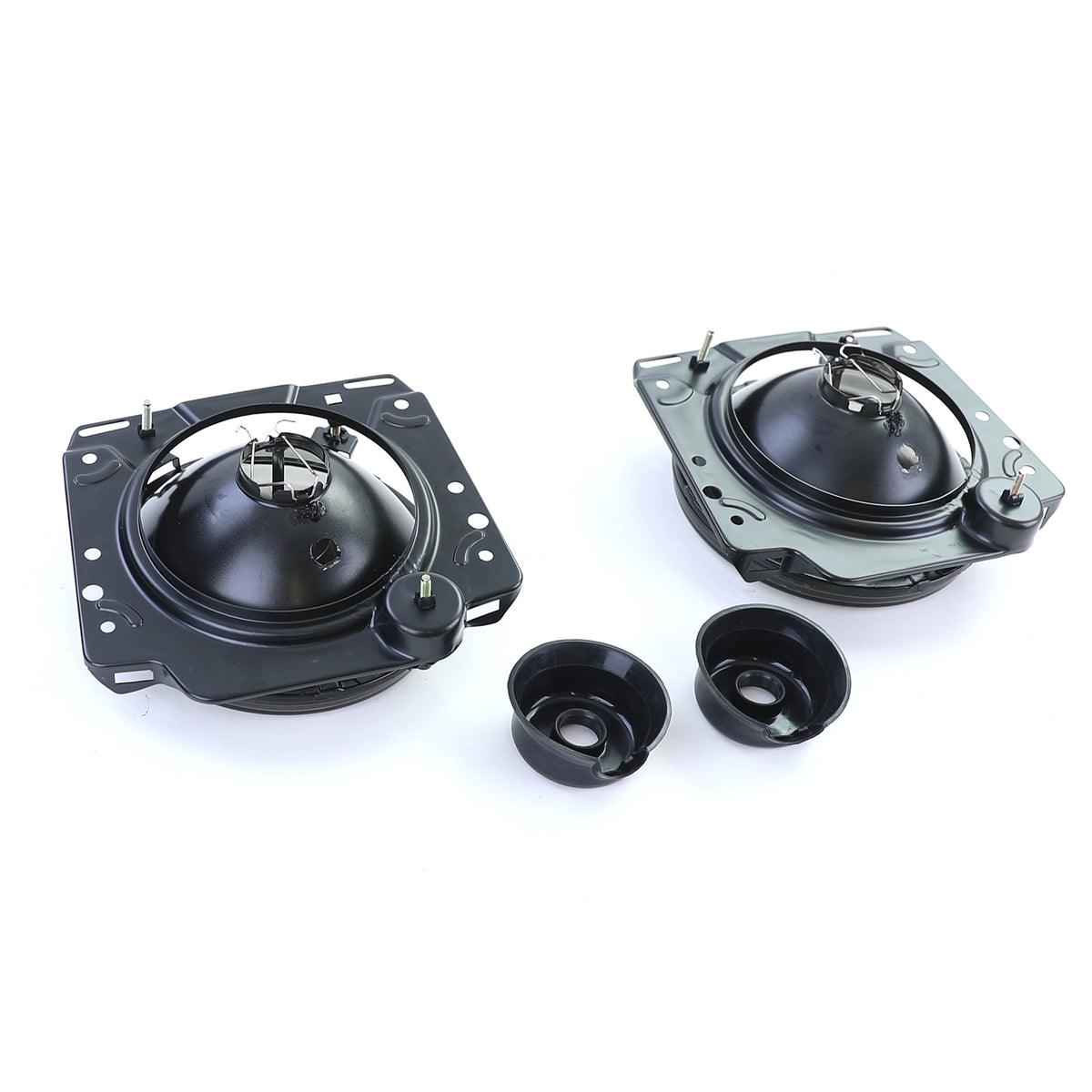 Fari H4 Neri Fumè con Vetro Rigato per Volkswagen Golf 1983-1991