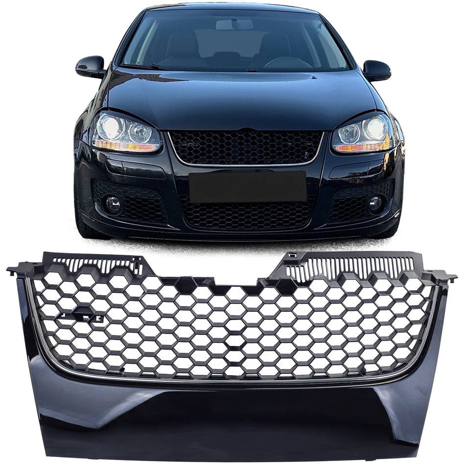 Griglia Sportiva Senza Emblema con Listello Cromato per Volkswagen Golf 5