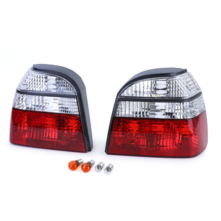 Fanali Posteriori Trasparenti Rossi per Volkswagen Golf 3 Berlina Cabrio 91-97