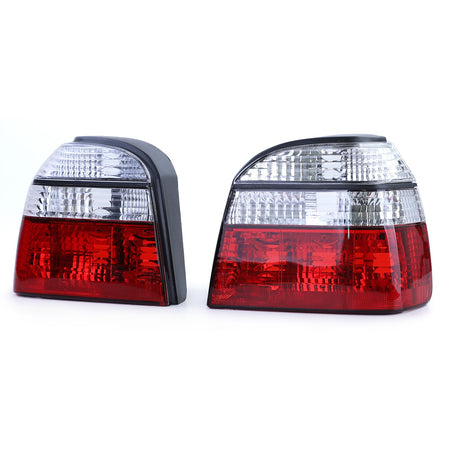 Fanali Posteriori Trasparenti Rossi per Volkswagen Golf 3 Berlina Cabrio 91-97