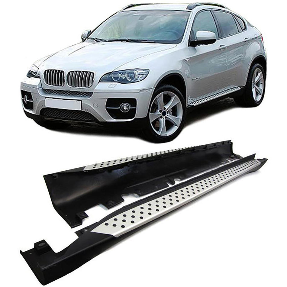 Pedane Laterali Alluminio OE con ABE per BMW X6 E71 E72 2008-2014