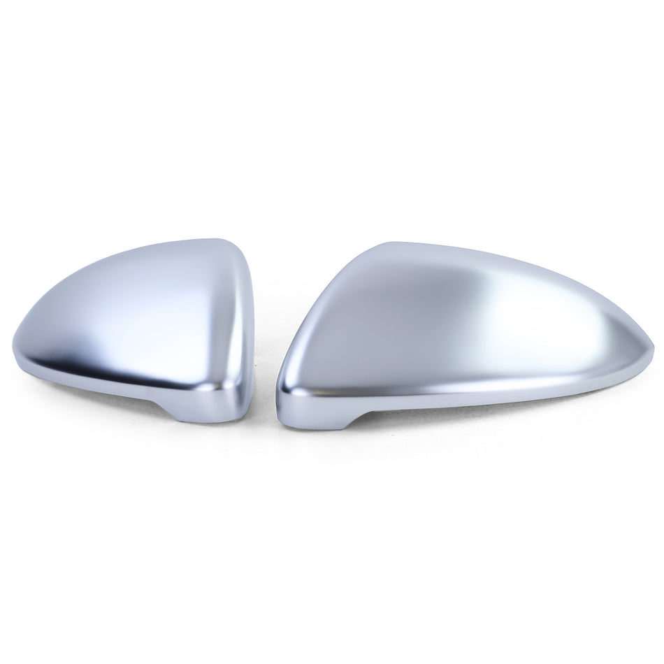 Copertura Specchietti Set Argento Opaco per Volkswagen Golf 7 Berlina 2012-2017