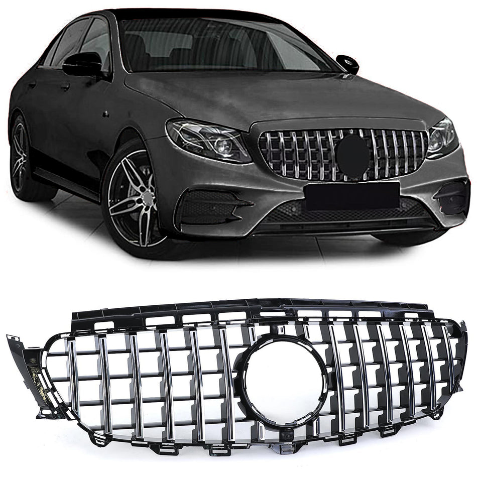 Griglia Sportiva Nera Cromata per Mercedes e W213 S213 C238 A238 16-20
