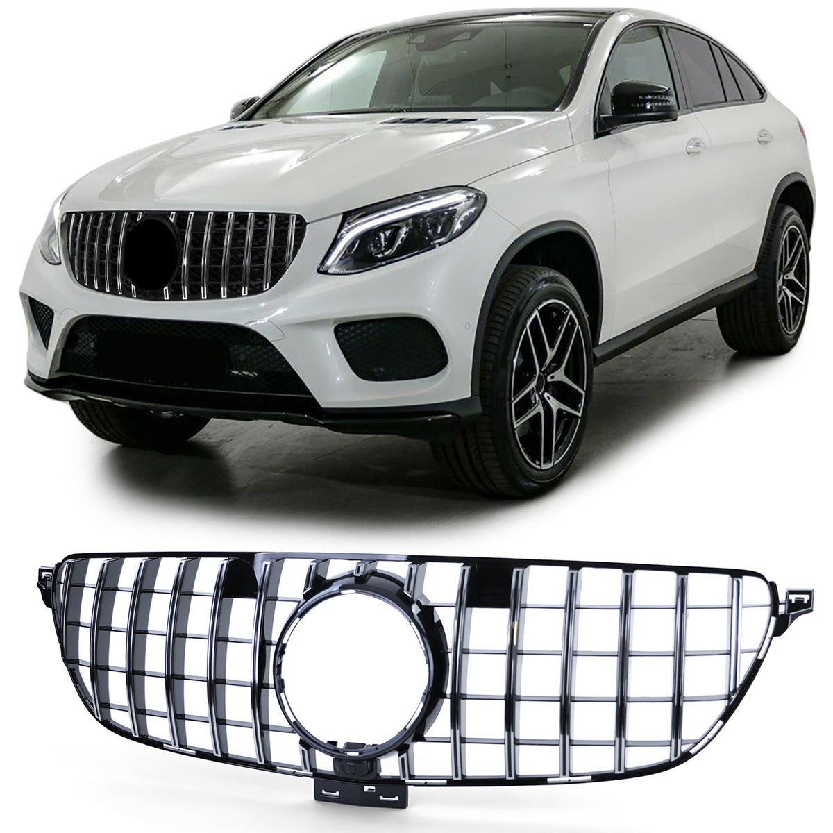 Griglia Sportiva Nera Cromo per Mercedes GLE Coupe C292 2015-2019