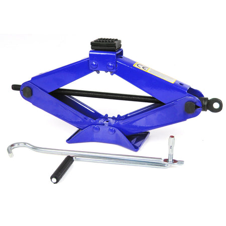 PKW Bus Auto Crick a Forbice Fino a 2000kg / 2T Blu 11,5cm-40cm Universale