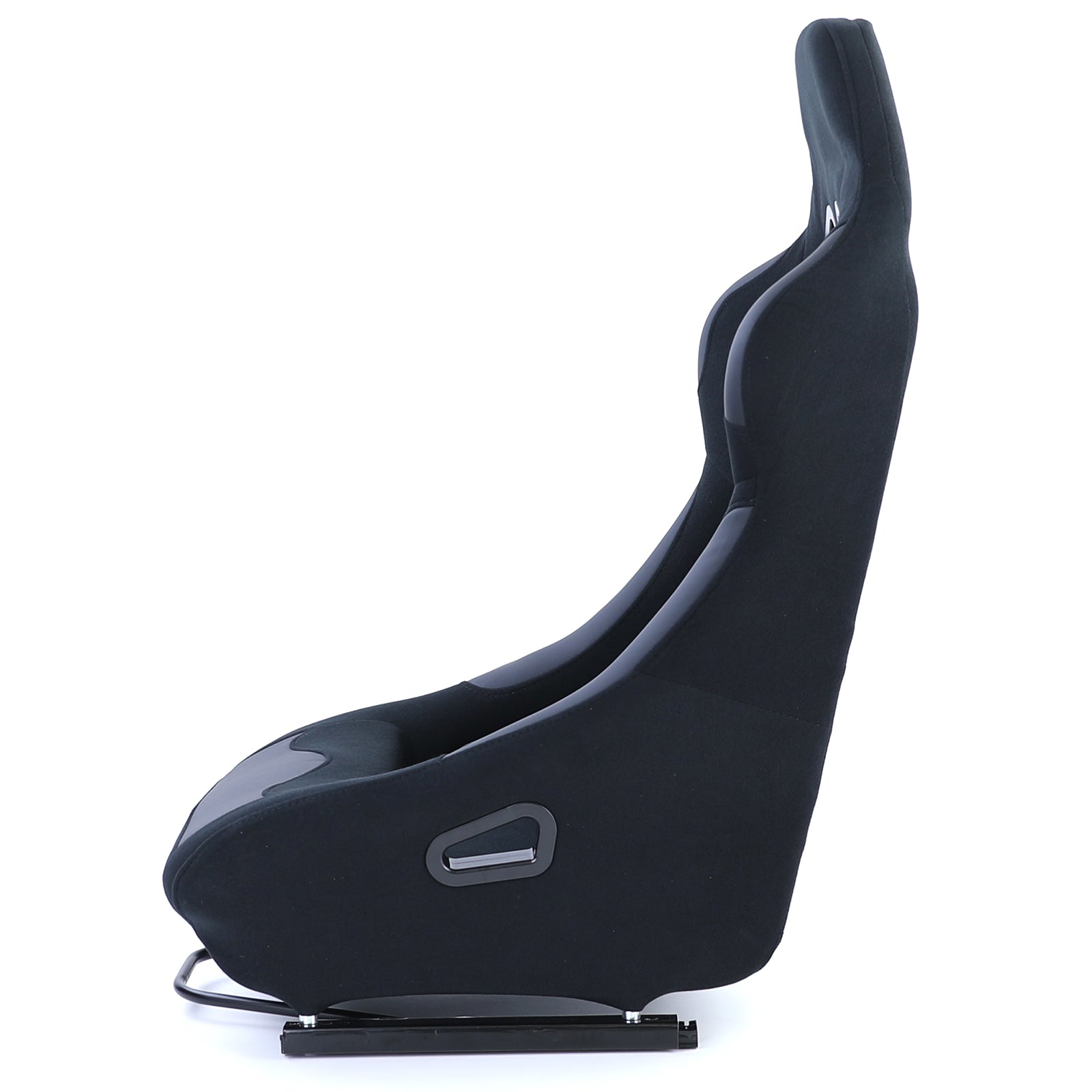 Sedile Sportivo a Guscio Race 1 Stoffa Nera con Guide Universale