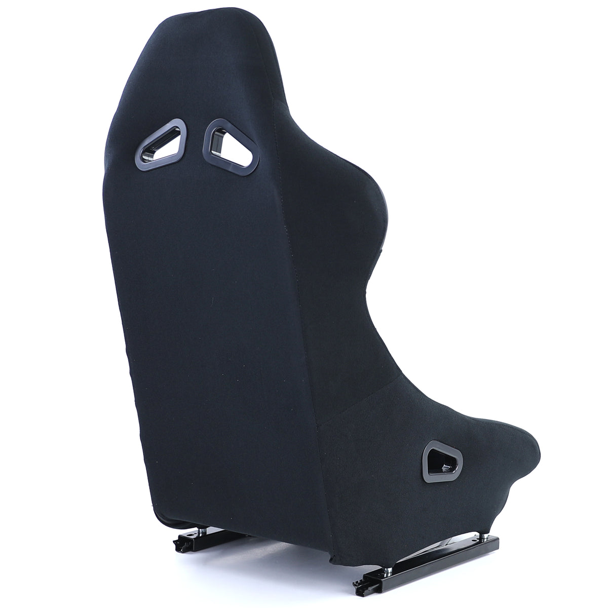 Sedile Sportivo a Guscio Race 1 Stoffa Nera con Guide Universale