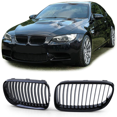 Griglia Anteriore Sportiva Nera Lucida per BMW Serie 3 E92 E93 (2010-2013)