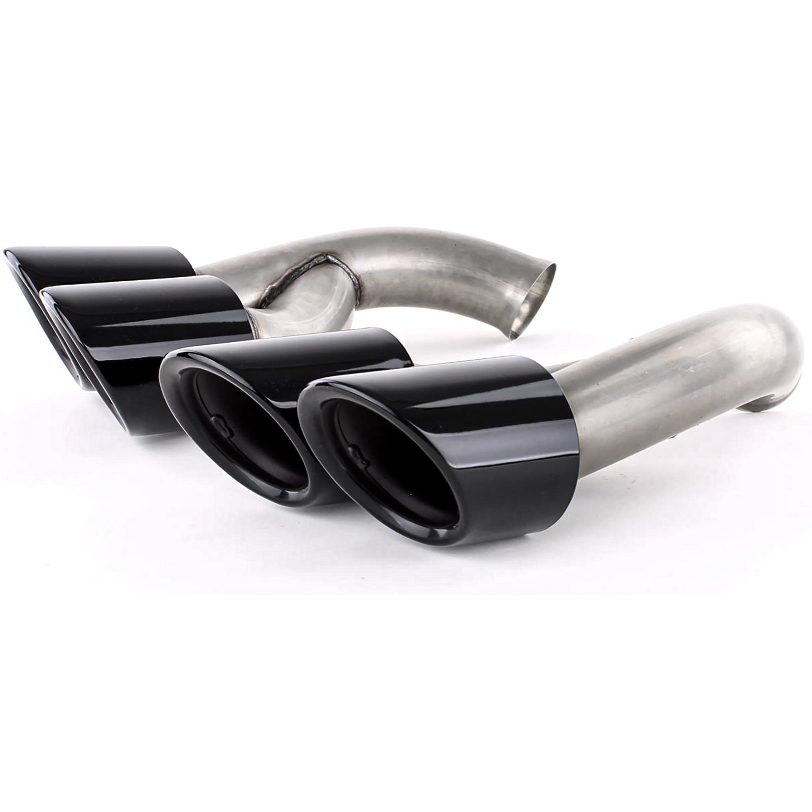Terminali Scarico Doppio GTS Look Neri per Porsche Cayenne 92A Facelift 14-17