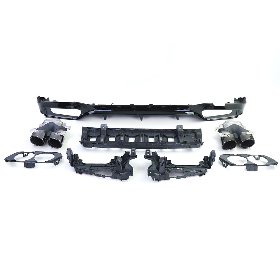 Diffusore Posteriore Sportivo con 4 Terminali Neri per Mercedes Classe E W213