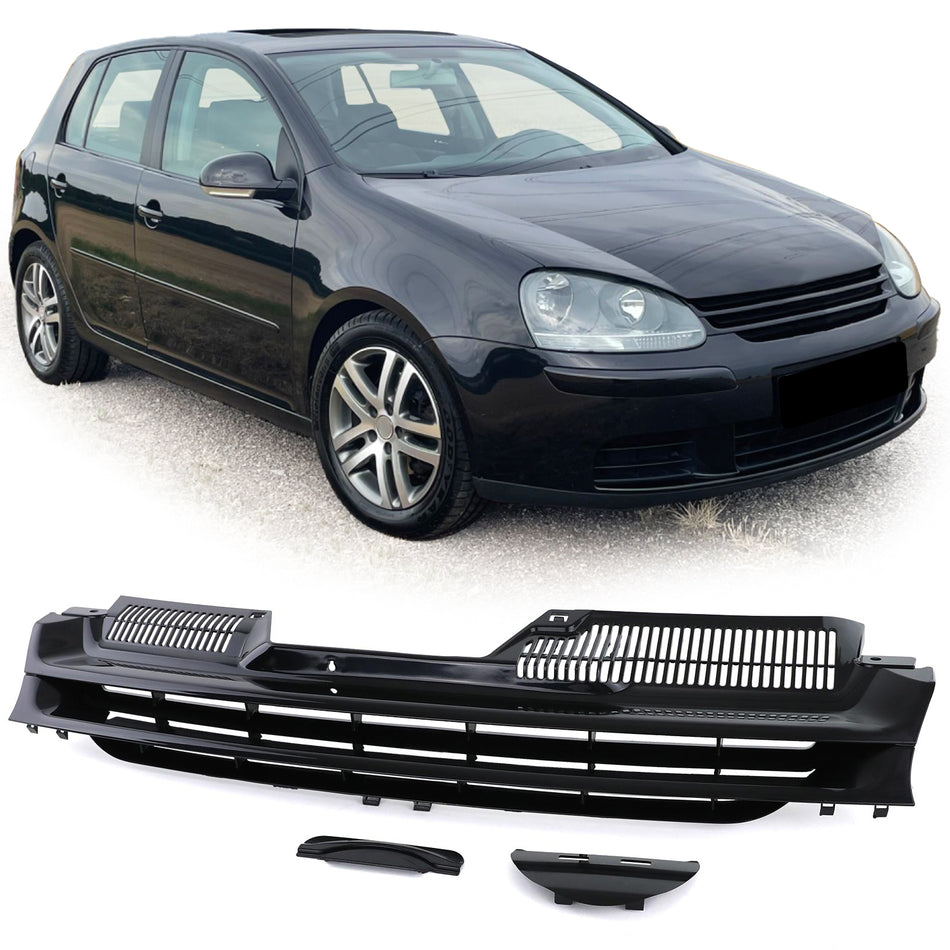 Griglia Sportiva Nera Senza Emblema per Volkswagen Golf 5 03-09