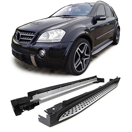 Pedane Laterali in Alluminio OE Style con ABE per Mercedes ML W164 05-11