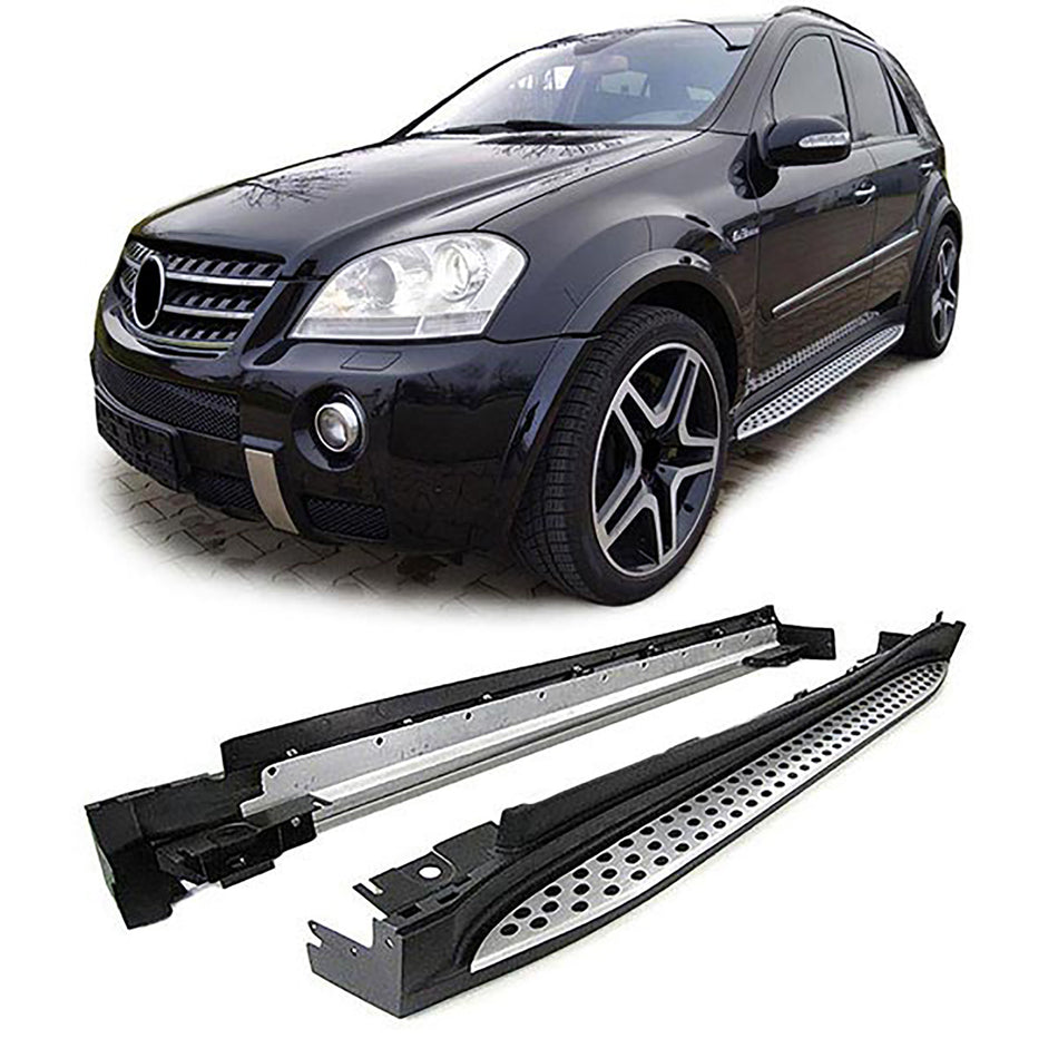 Pedane Laterali in Alluminio OE Style con ABE per Mercedes ML W164 05-11