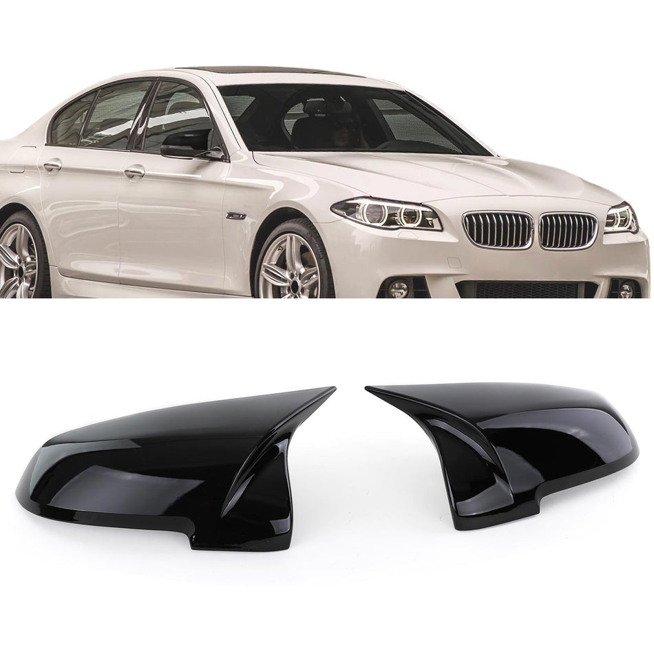Copertura Specchietti Neri Lucidi per BMW F10 F11 F06 F12 F13 F01 F02
