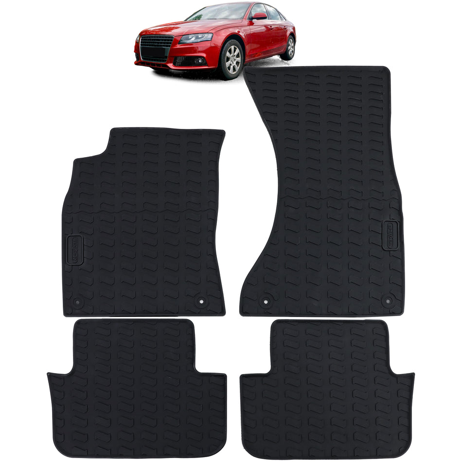 Tappetini in Gomma Neri Premium Set per Audi A4 B8 Berlina Avant 2007-2015