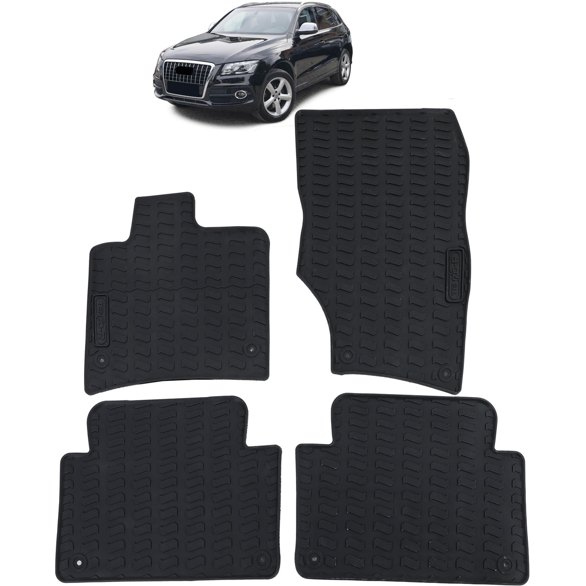 Set Tappetini in Gomma Neri Premium per Audi Q7 4L 06-15
