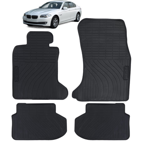 Set Tappetini in Gomma Neri Premium per BMW Serie 5 F10 F11