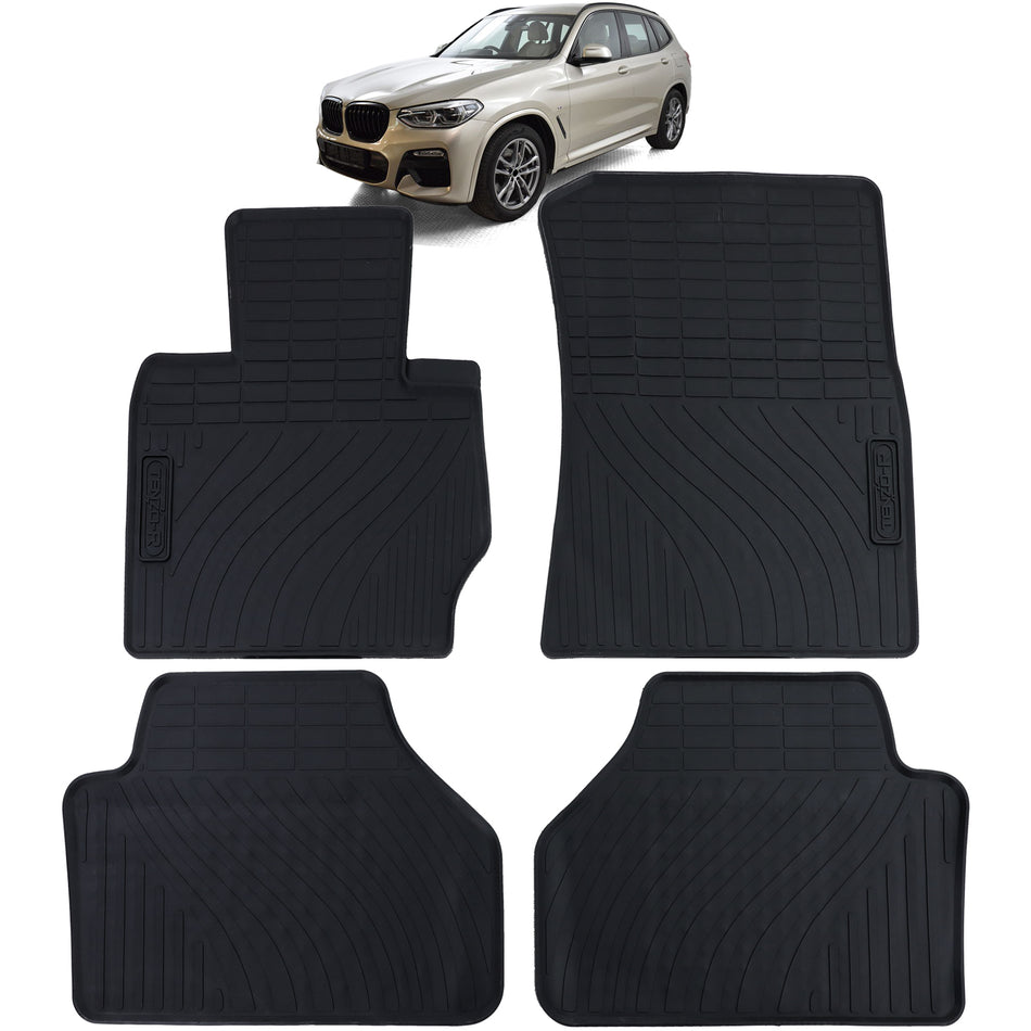 Set Tappetini in Gomma Neri Premium per BMW X3 F25 2010-2017