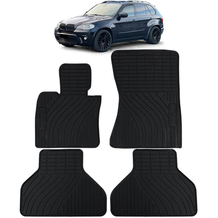 Set Tappetini in Gomma Neri Premium per BMW X5 E70 X6 E71