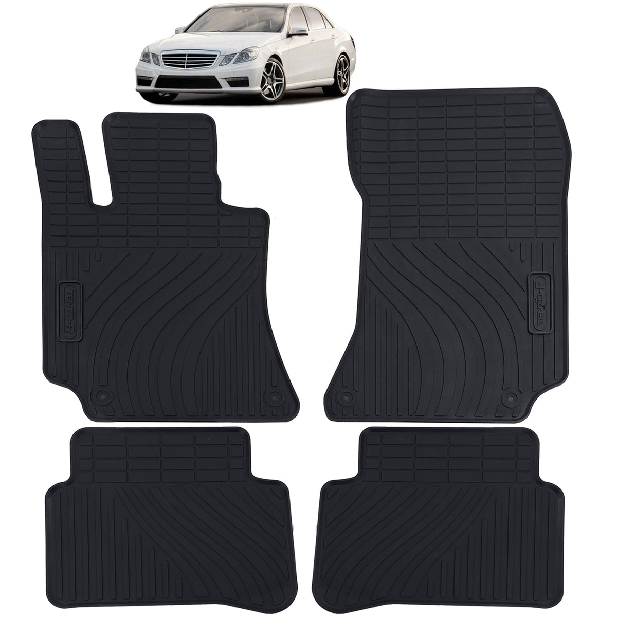 Tappetini in Gomma Neri Premium per Mercedes Classe E W212 S212 09-16
