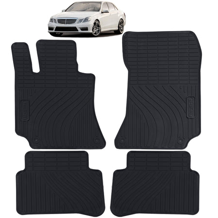 Tappetini in Gomma Neri Premium per Mercedes Classe E W212 S212 09-16