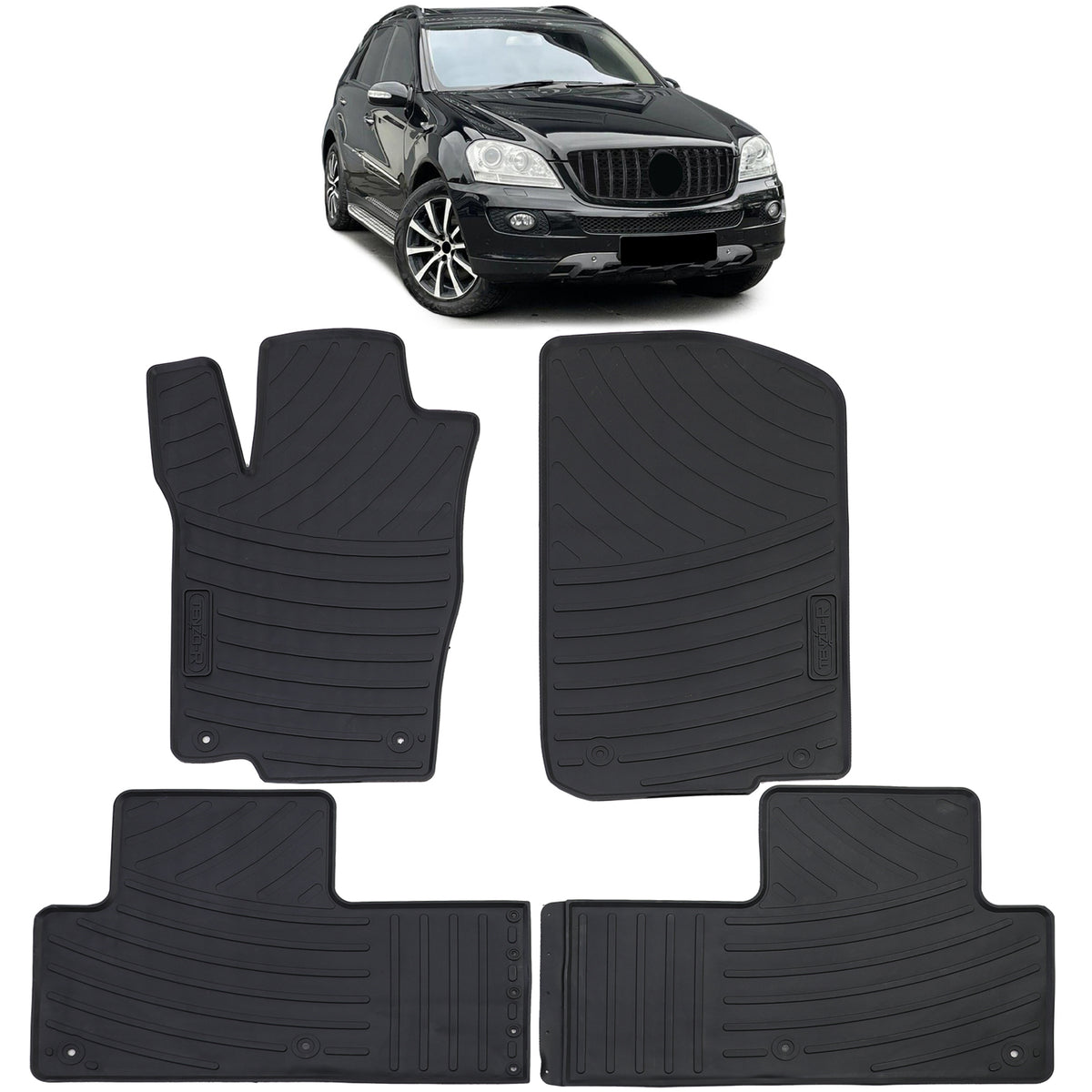 Tappetini in Gomma Neri Premium per Mercedes Classe M ML W164 2005-2011