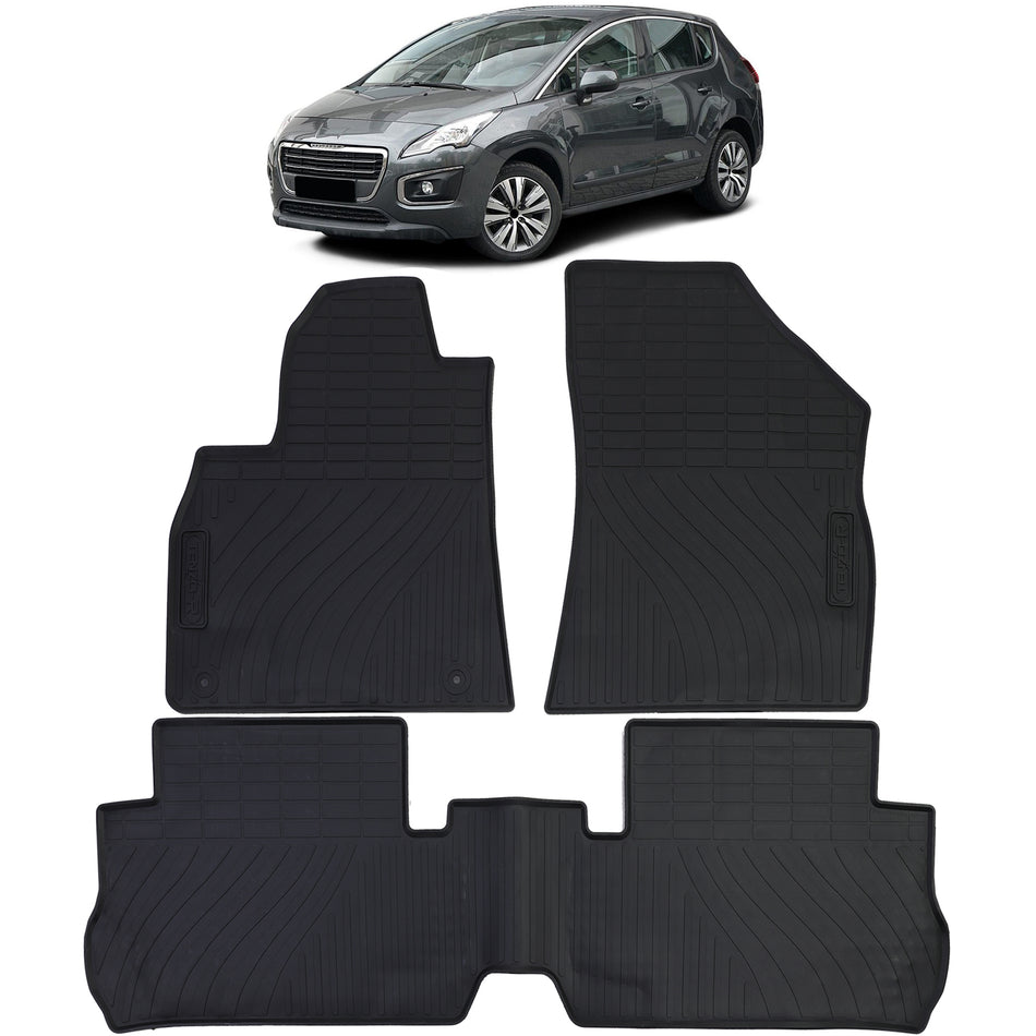 Set di Tappetini in Gomma Neri Premium per Peugeot 3008 09-16