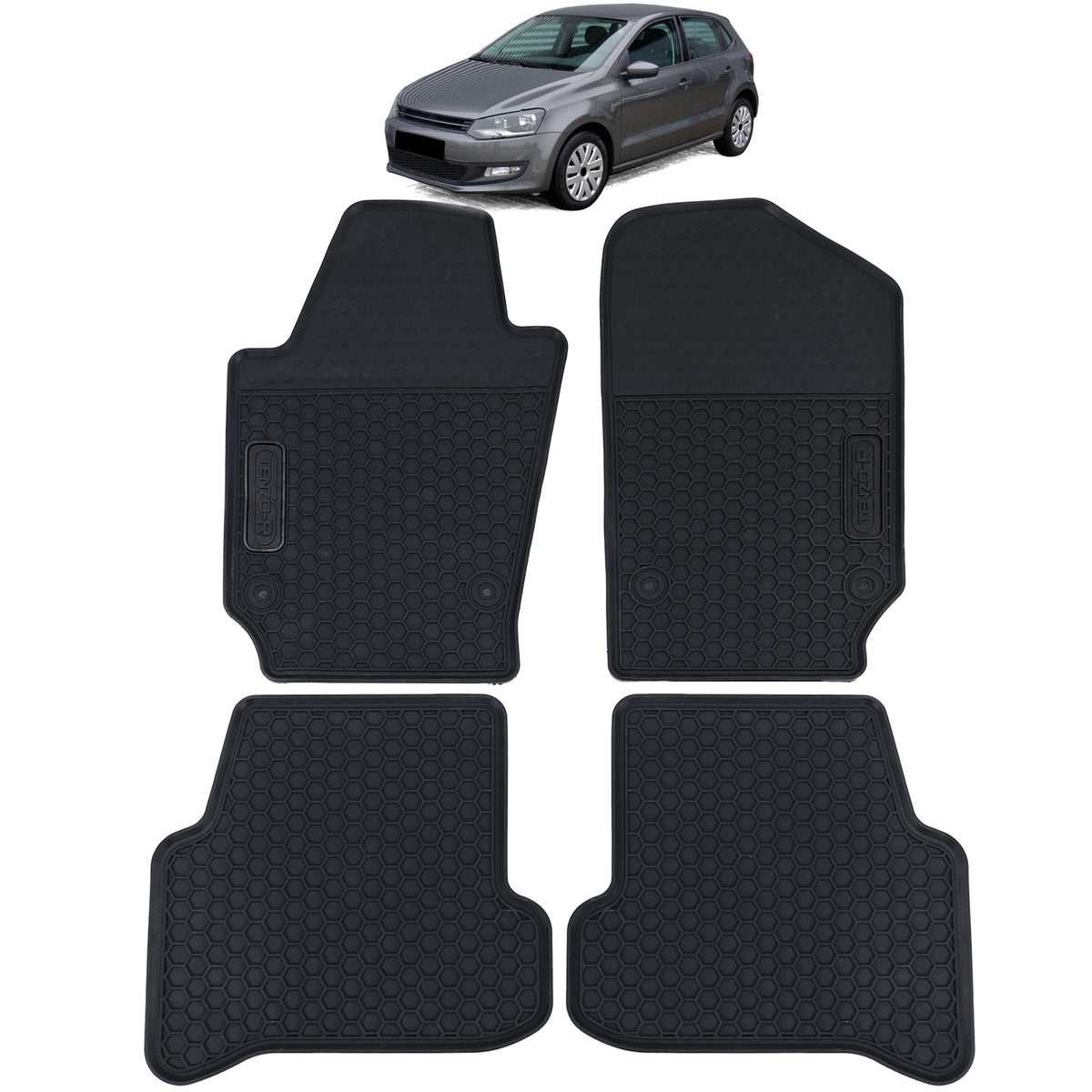 Tappetini in Gomma Neri Premium per Volkswagen Polo 6R 6C 2009-2017