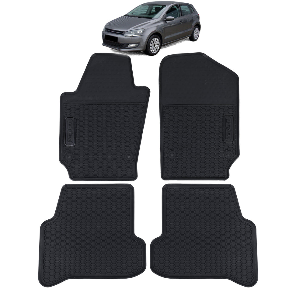 Tappetini in Gomma Neri Premium per Volkswagen Polo 6R 6C 2009-2017