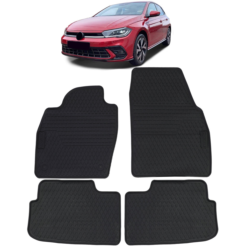 Tappetini Gomma Premium Neri per Volkswagen Polo 6 Tipo AW 2017-2021