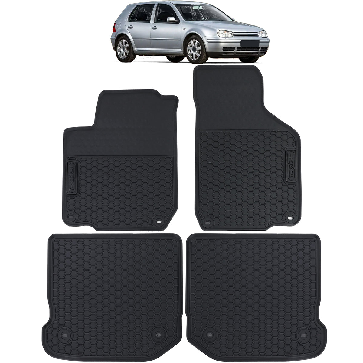 Tappetini in Gomma Neri Premium per Volkswagen Golf 4 Berlina, Touring 97-07
