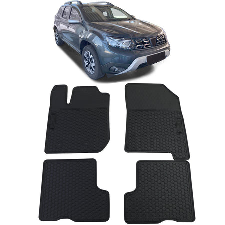 Tappetini in Gomma Neri Premium per Dacia Duster (2017 e Seguenti)