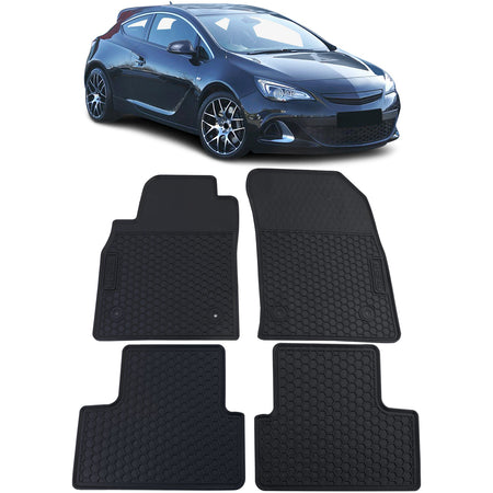 Tappetini in Gomma Neri Premium per Opel Astra J 2009-2015 GTC e Caravan