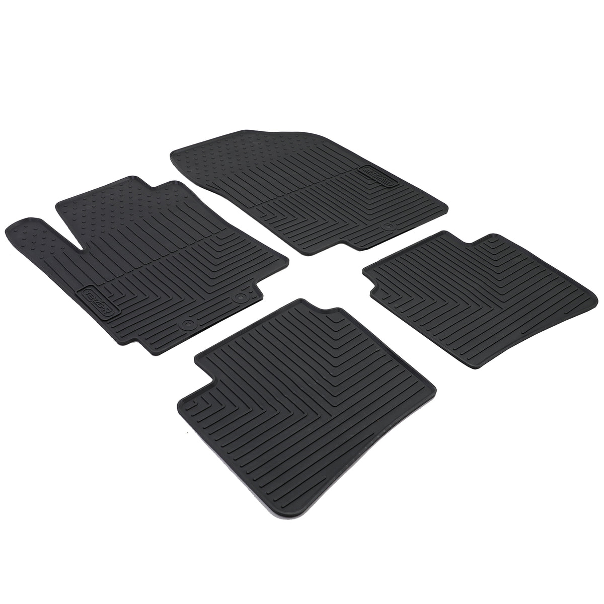 Tappetini Gomma Neri Premium Set per Kia Rio UB 2011-2016, Antiscivolo