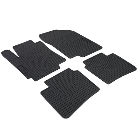 Tappetini Gomma Neri Premium Set per Kia Rio UB 2011-2016, Antiscivolo