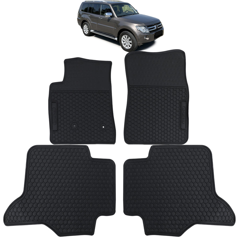 Tappetini Gomma Neri Premium Set per Mitsubishi Pajero 4 (2007-2022)