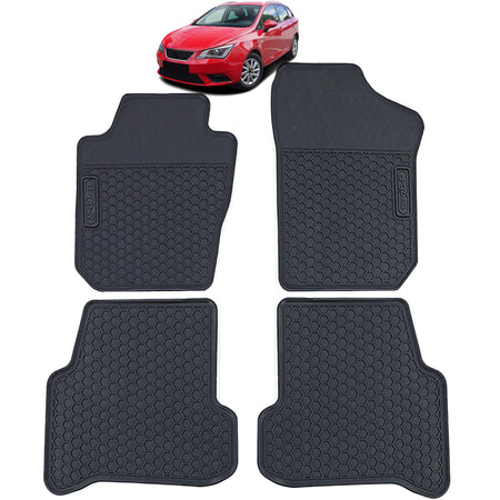 Set Tappetini in Gomma Neri Premium per Seat Ibiza 4 6J 6P Dal 08