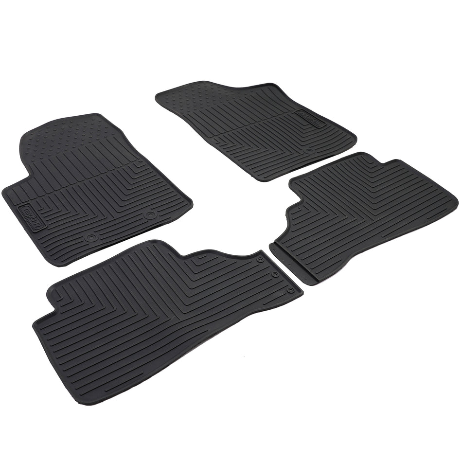 Tappetini in Gomma Neri Premium per Hyundai I10 PA 2007-2013, Set Completo