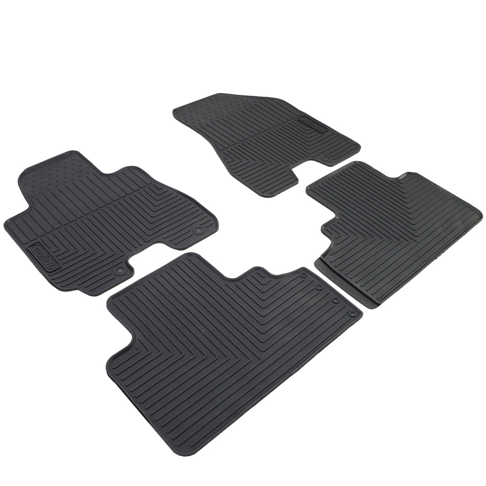 Tappetini in Gomma Neri Premium per Hyundai Tucson JM 2004-2010, Set Completo