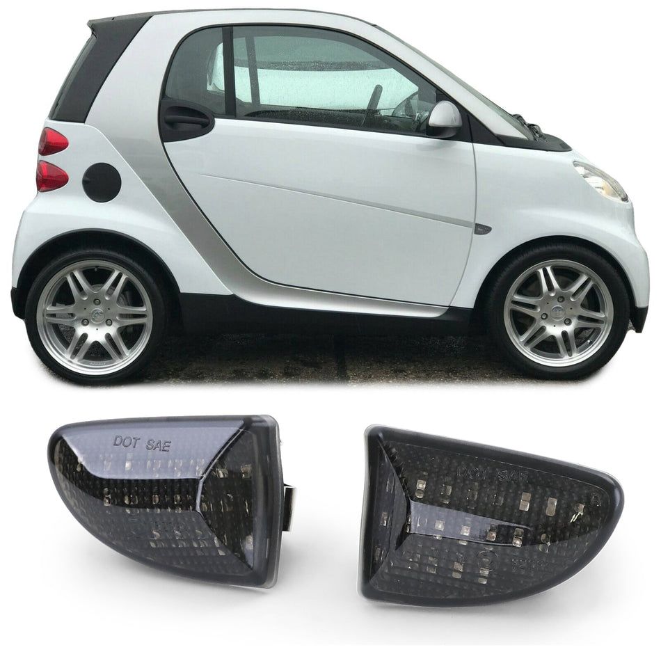 Frecce LED Nere per Smart Fortwo Cabrio Coupe 451 2007-2015 E-Prüfzeichen