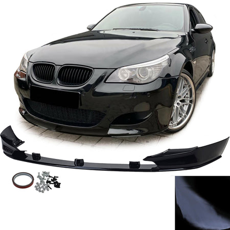 Spoiler Anteriore Nero Lucido per BMW Serie 5 E60 E61 2003-2010