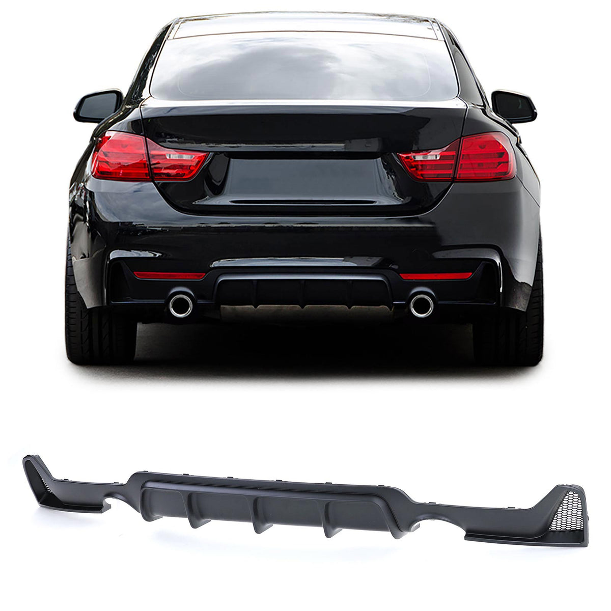 Diffusore Posteriore Performance Nero Opaco per BMW Serie 4 F32 F33 F36 435i