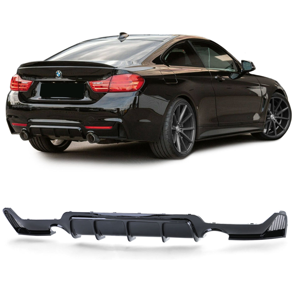 Diffusore Posteriore Performance Nero Lucido per BMW Serie 4 F32 F33 F36