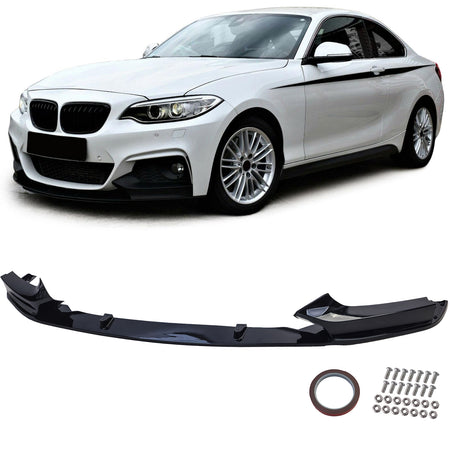 Spoiler Anteriore in ABS Nero Lucido per BMW Serie 2 F22 F23 (2013-2021)