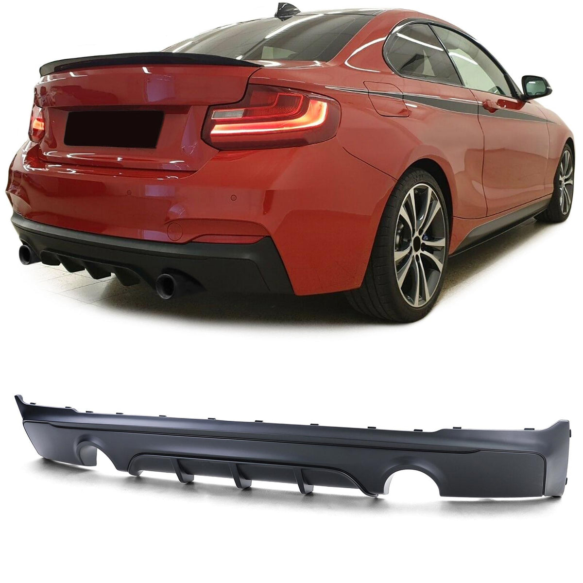 Diffusore Posteriore Performance Nero Opaco per BMW Serie 2 F22 F23 228i M235I