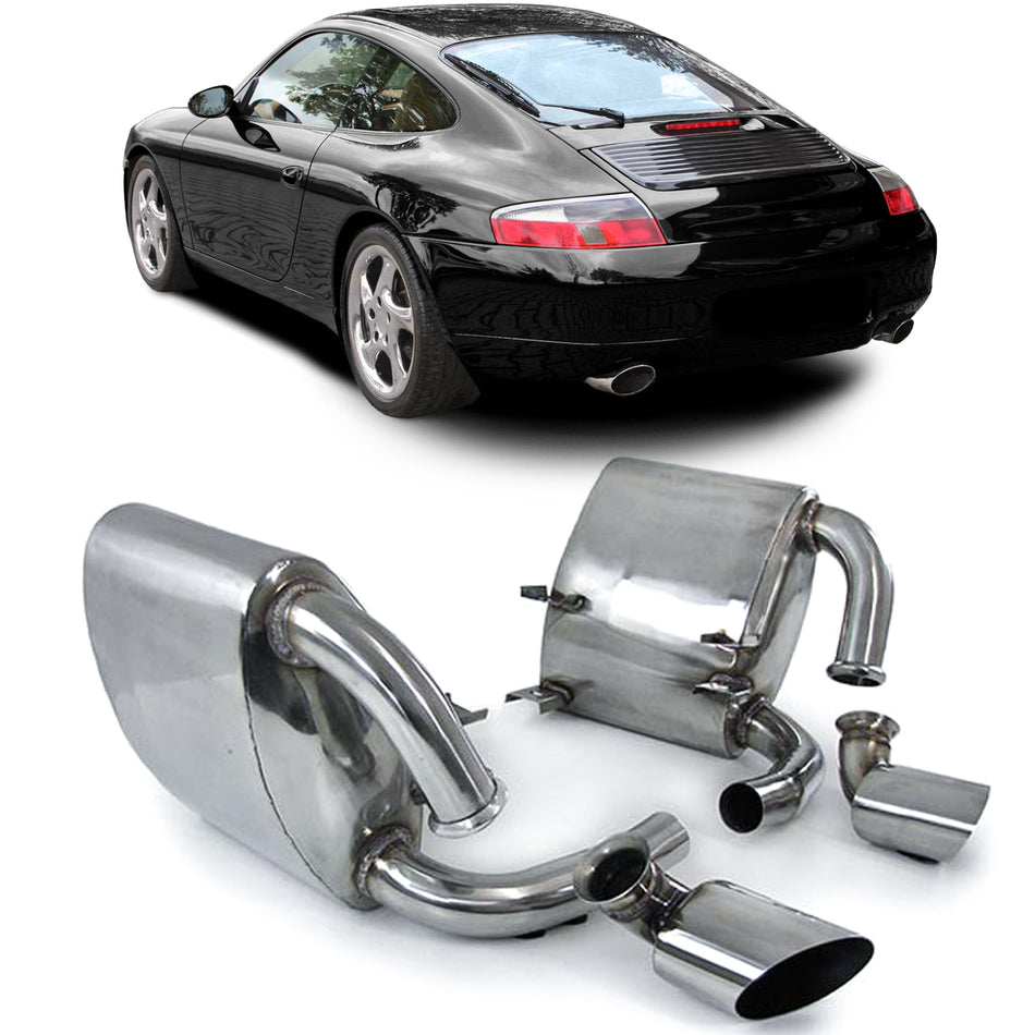 Terminali Scarico in Acciaio Inox con Endrodi Ovali per Porsche 911 996 C2 C4