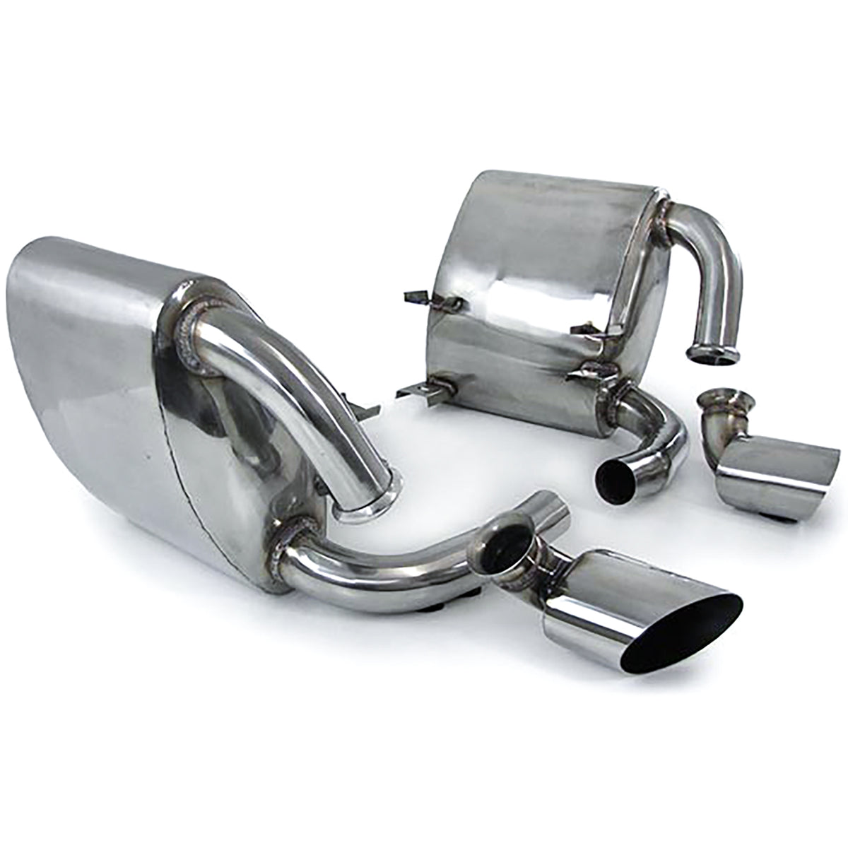 Terminali Scarico in Acciaio Inox con Endrodi Ovali per Porsche 911 996 C2 C4
